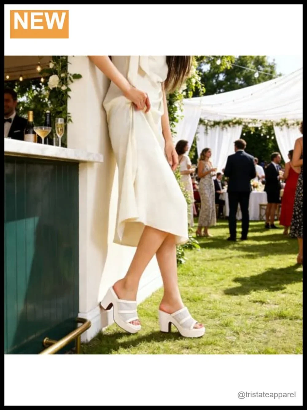 Platform Wedge Sandals Open Toe Mesh Knit Slip On Chunky Heel Mules